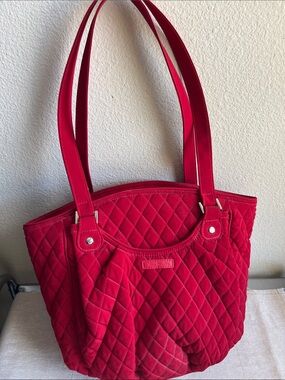 Vera Bradley Glenna Quilted Tote with Double Straps in Tango Red